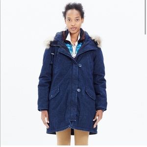 Madewell denim parka coat